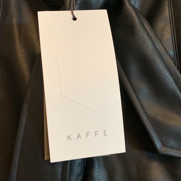 BNWT Kaffe faux leather belted pants - Picture 3 of 9